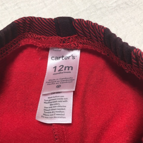 12m (4/$20) Heavier Red/Black Leggings by Carter’s - Picture 5 of 10